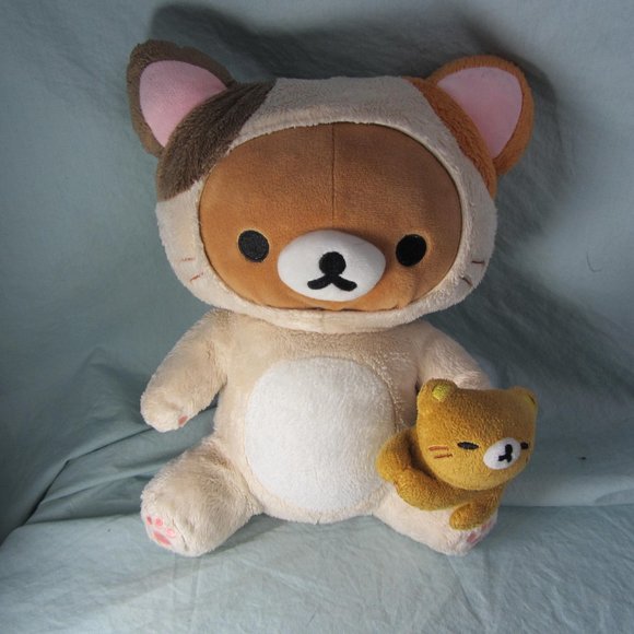 plush Rilakkuma san-x cat in PJs stuffed animal (w2315)